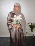 Satinkleid Amirah - beige