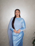 Satinkleid Liyana - hellblau