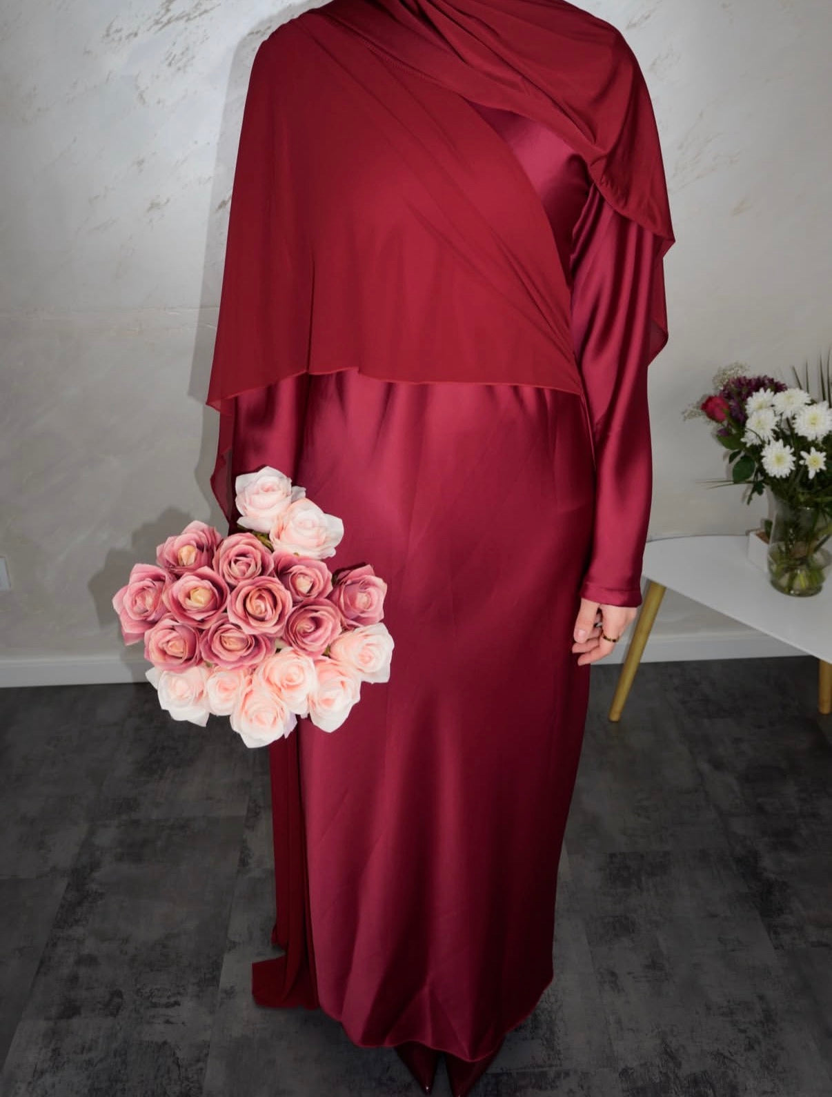 Satinkleid Liyana - rot