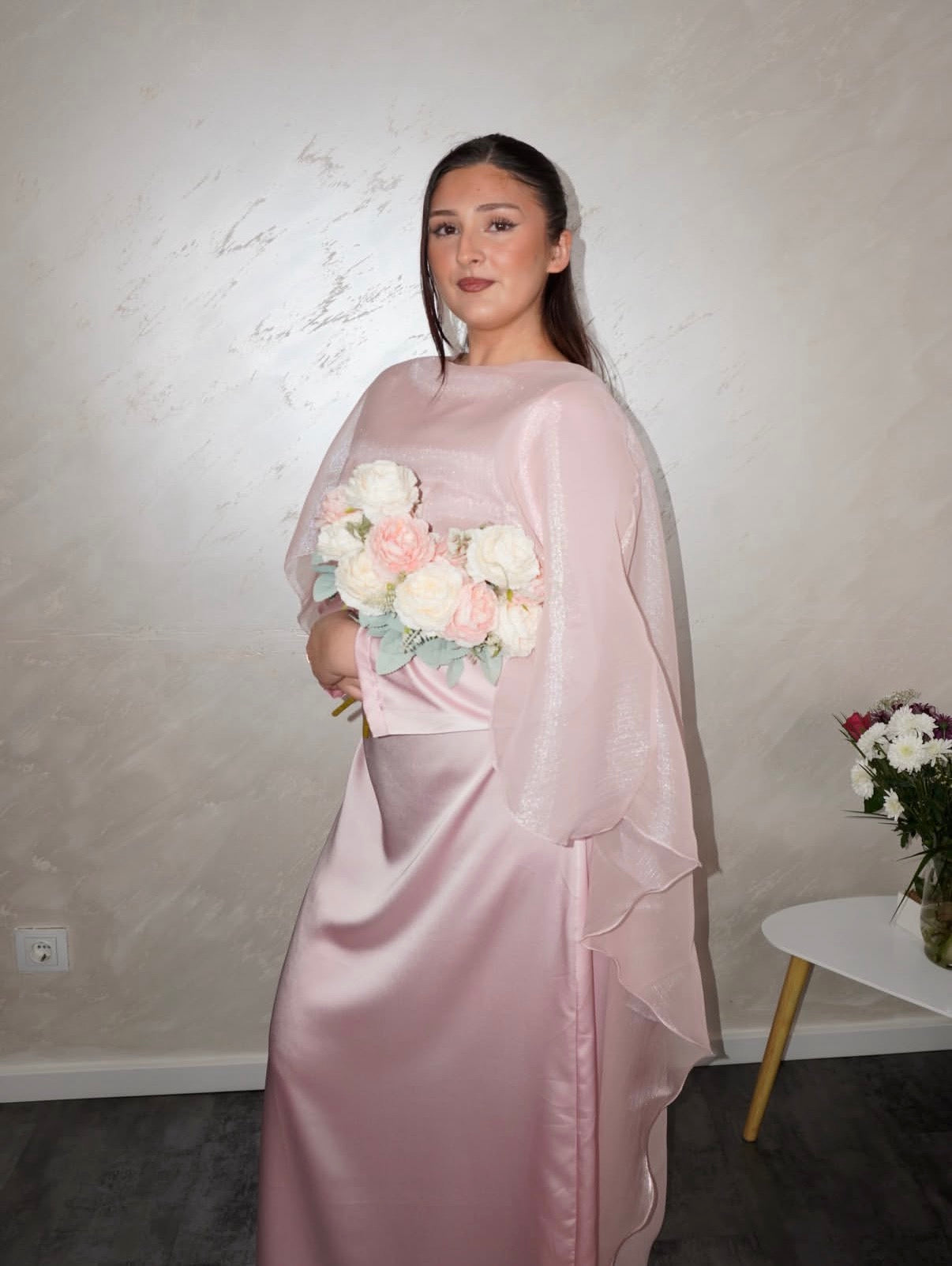 Satinkleid Yara - pink