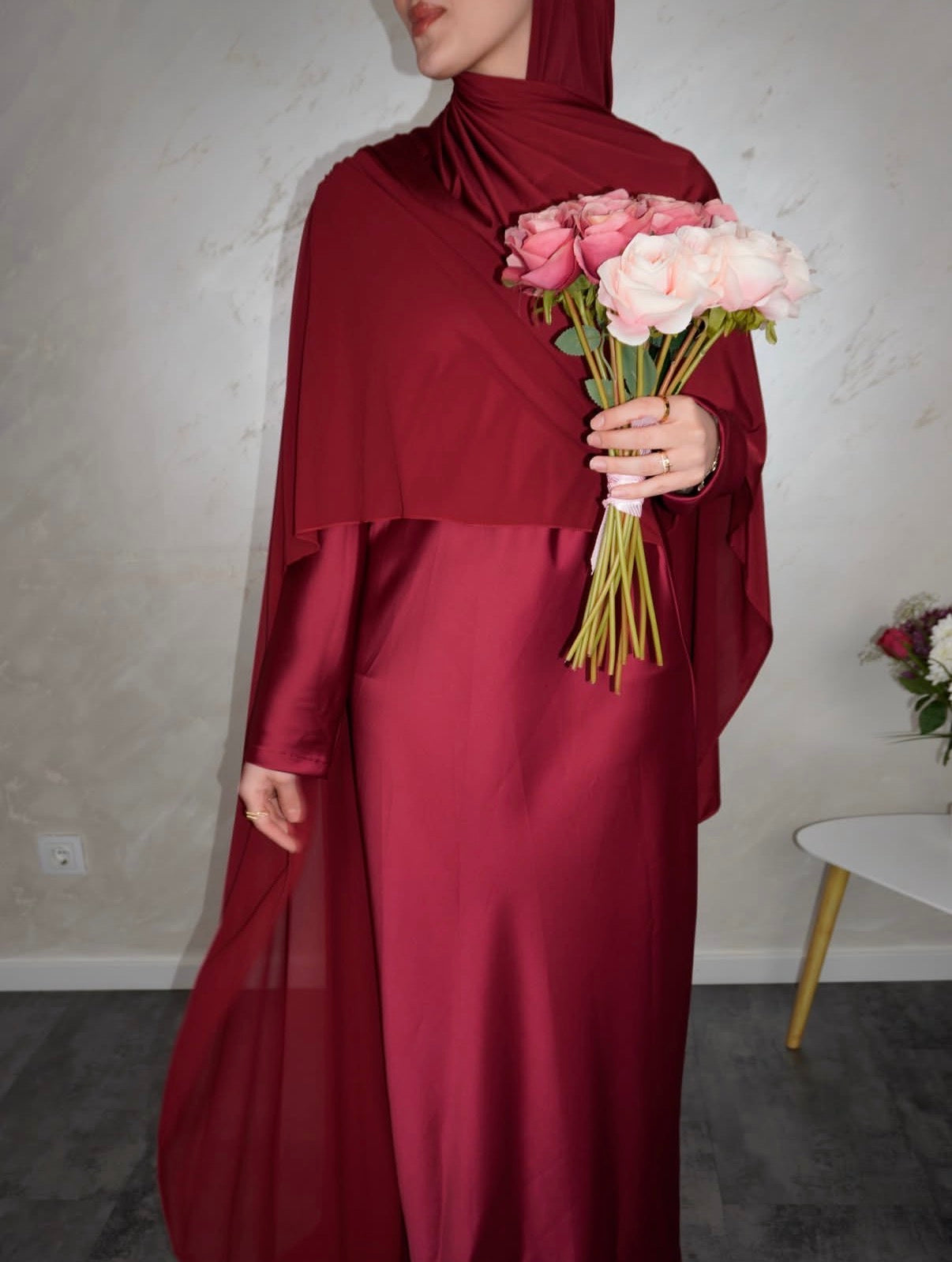 Satinkleid Liyana - rot