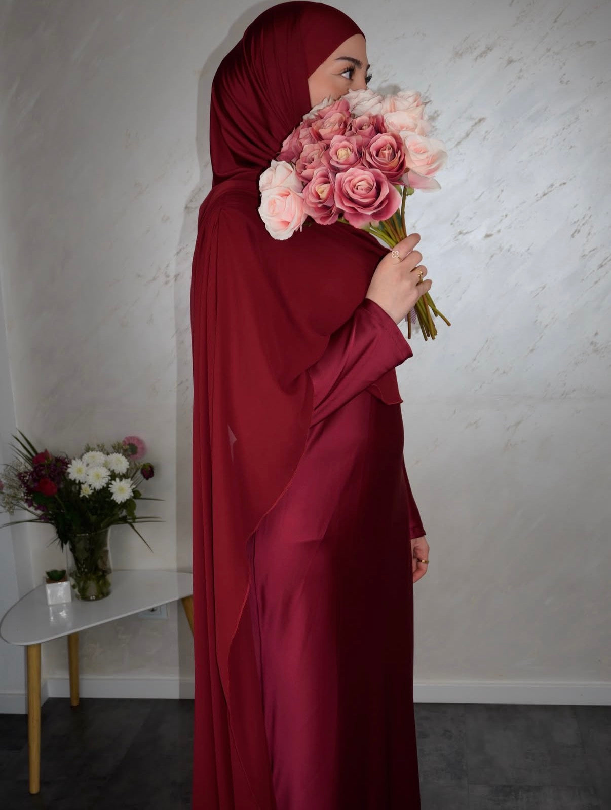 Satinkleid Liyana - rot