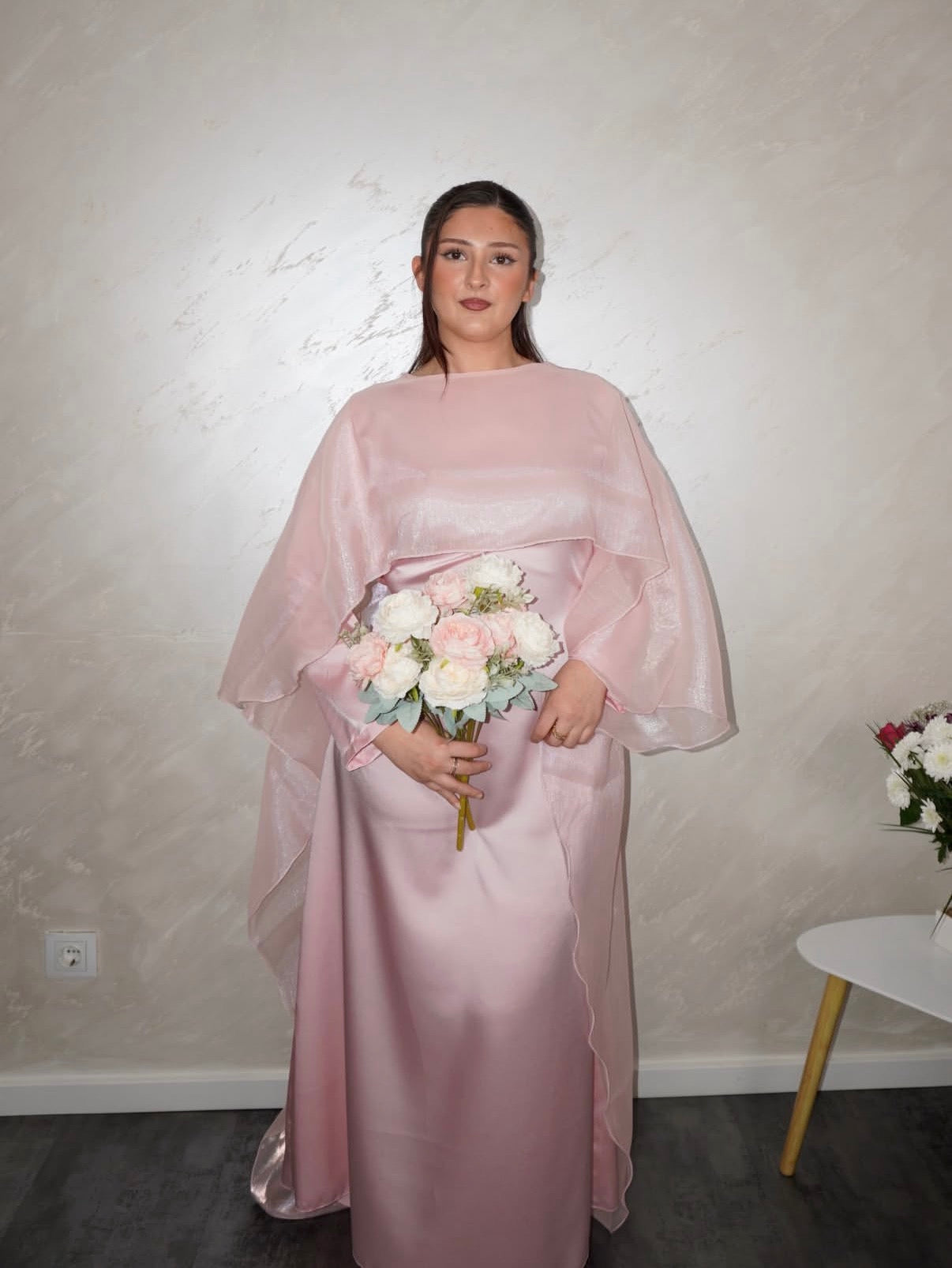 Satinkleid Yara - pink