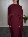 Perlenkleid Aaliyah - bordeaux