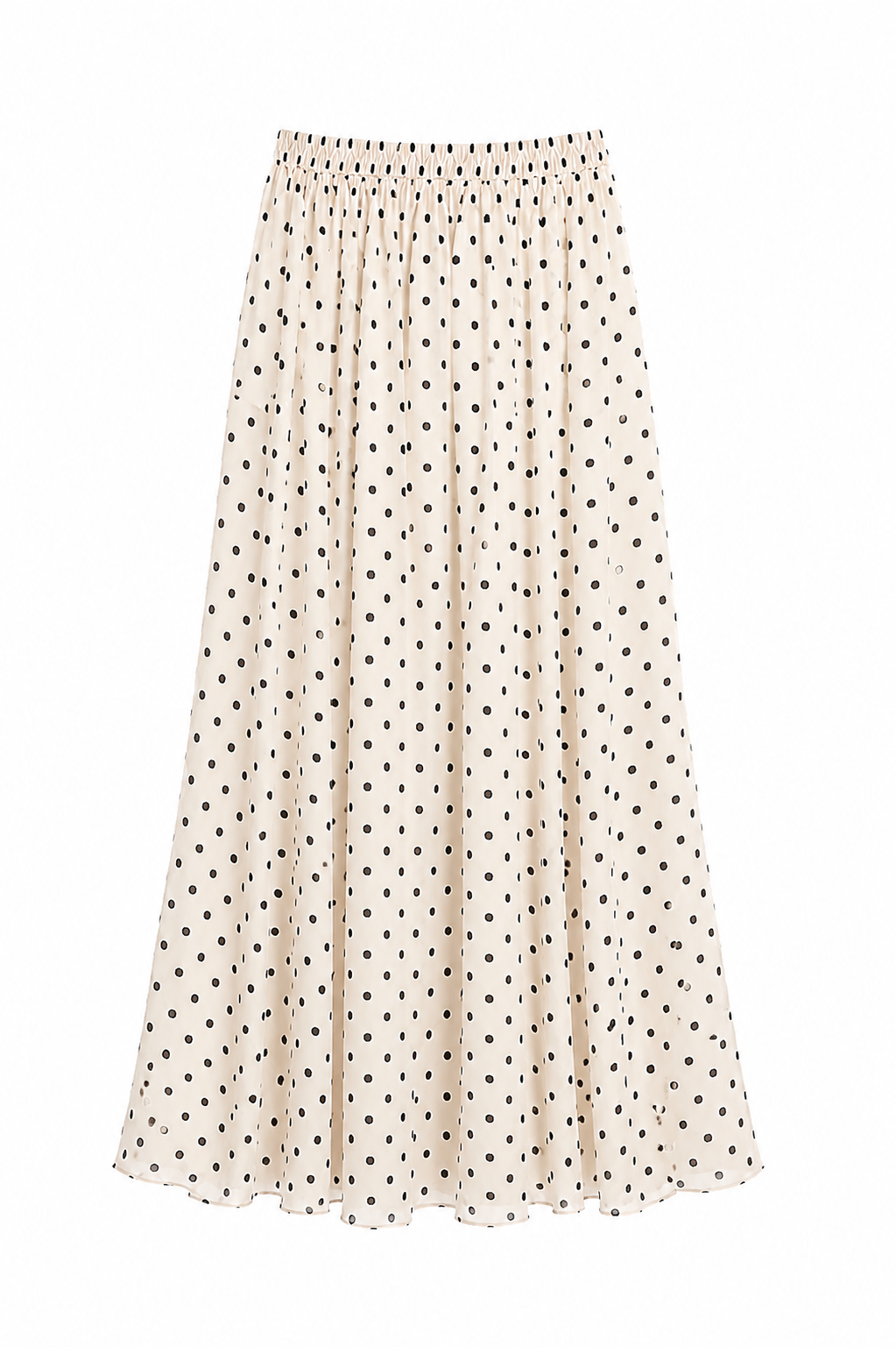 Polkadot skirt - white