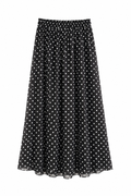Polkadot skirt - black