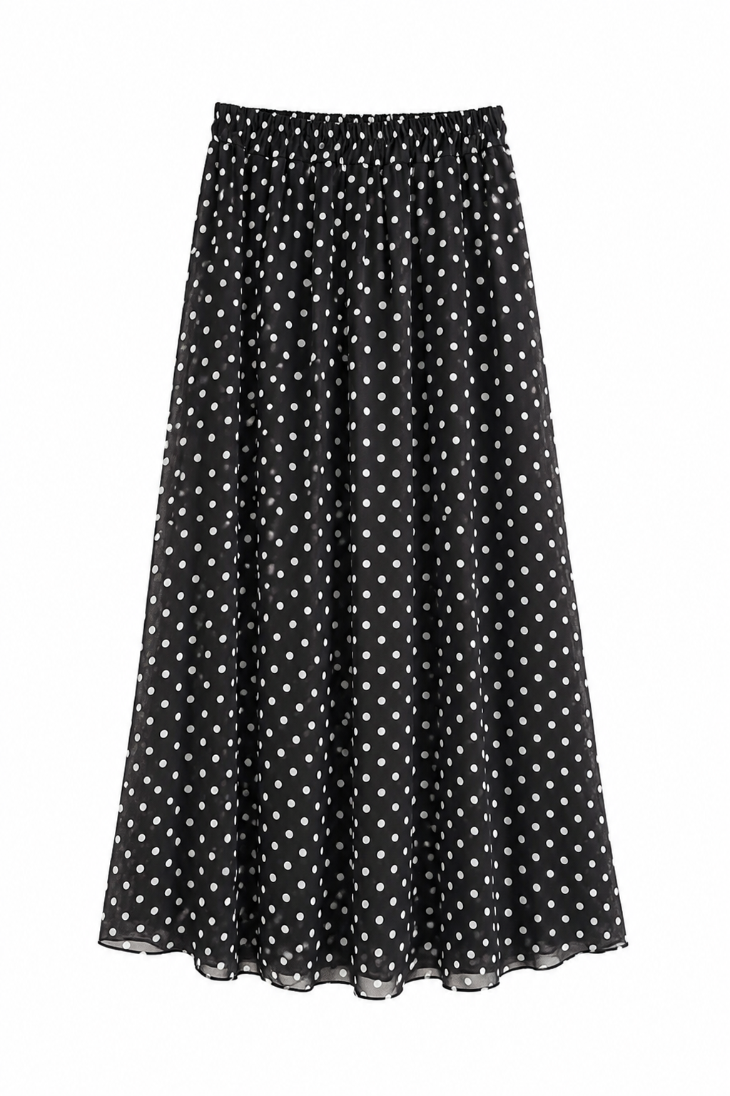Polkadot skirt - black