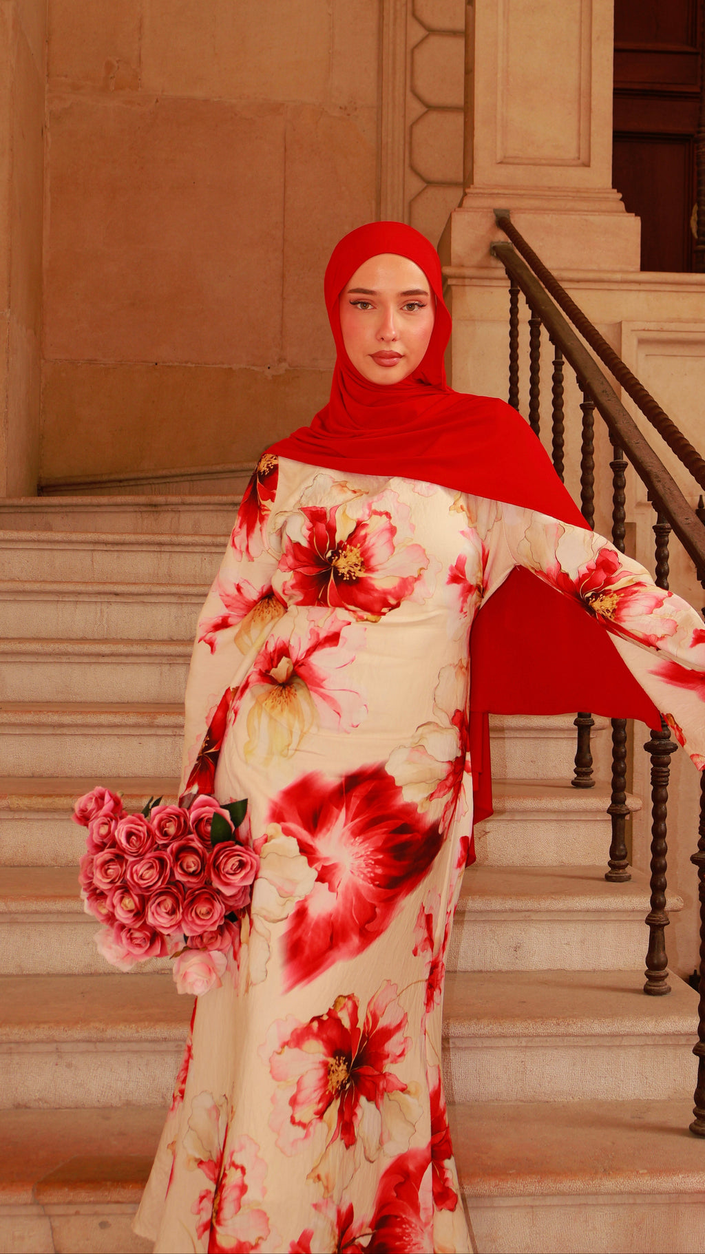Floral Dress - Red Bloom